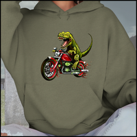 T-Rex Biker Hoodie Sweatshirt